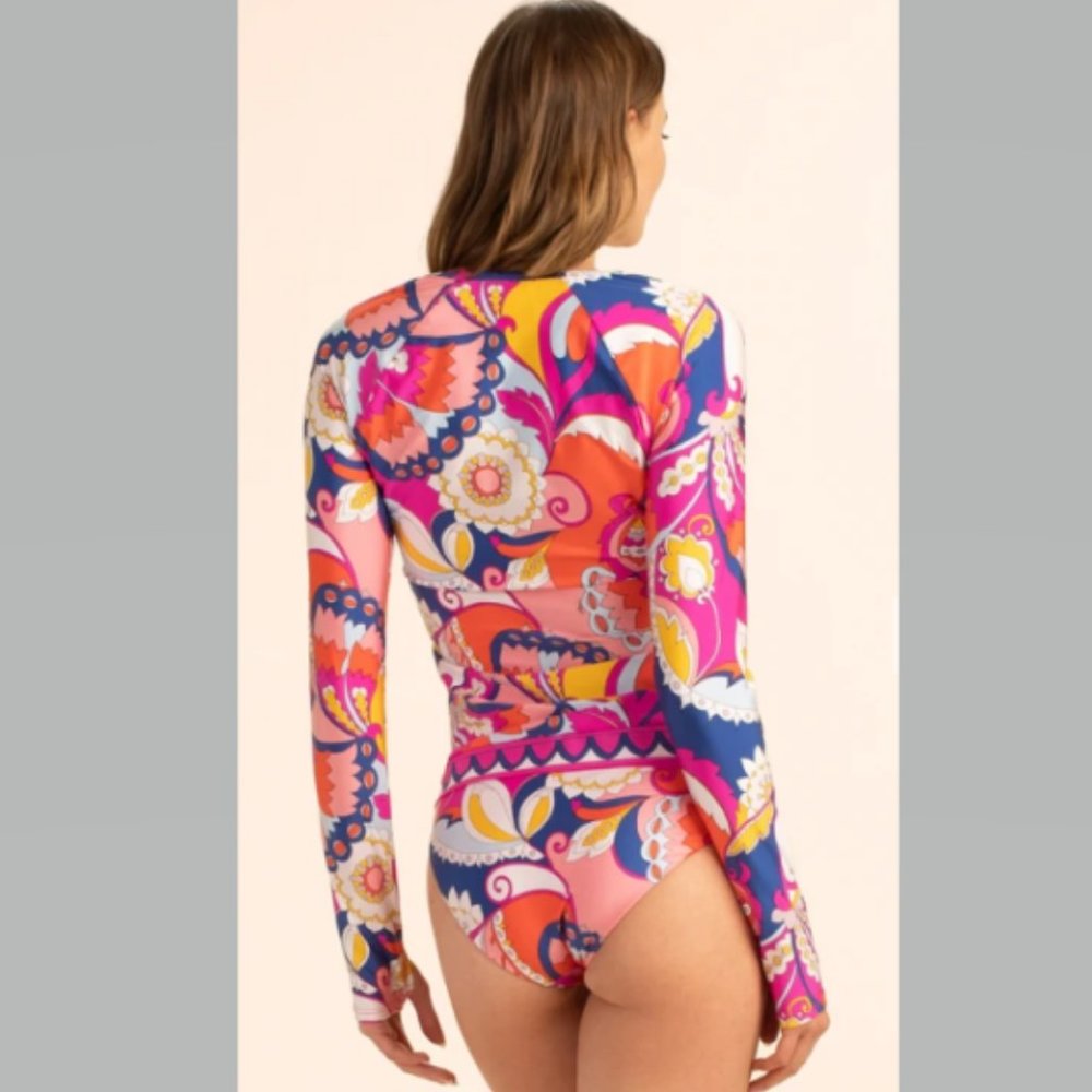 Trina Turk Sevilla Swim Shirt Long Sleeve  NWT - Picture 3 of 14